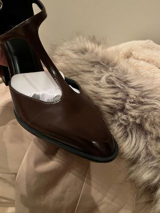Zapatos tacón Zara marrones talla 38