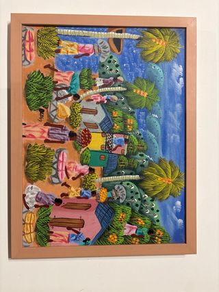 Cuadro Naíf Haitiano Firmado B. Lamy