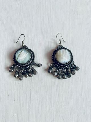 Pendientes Largos Boho Étnicos con Cascabeles Plat