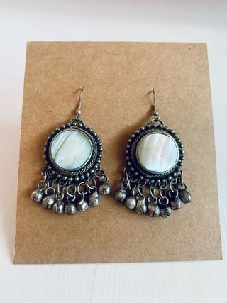Pendientes Largos Boho Étnicos con Cascabeles Plat