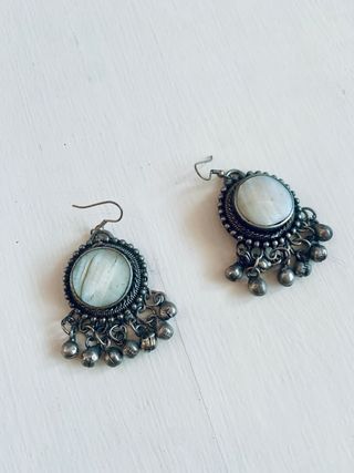 Pendientes Largos Boho Étnicos con Cascabeles Plat