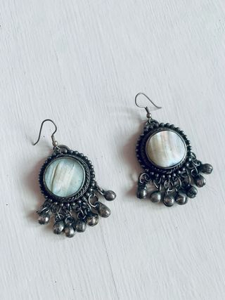 Pendientes Largos Boho Étnicos con Cascabeles Plat