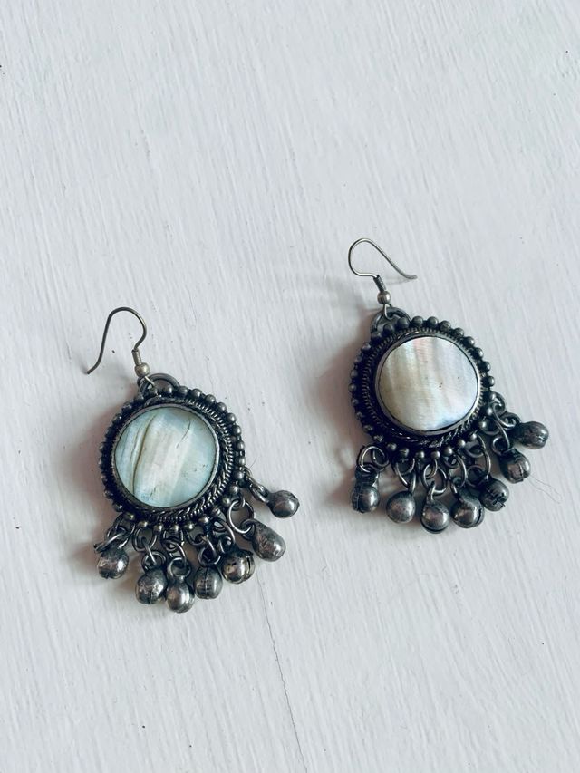 Pendientes Largos Boho Étnicos con Cascabeles Plat