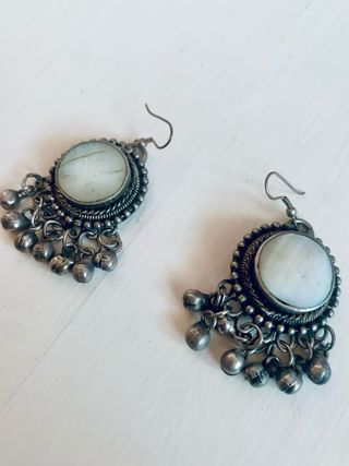 Pendientes Largos Boho Étnicos con Cascabeles Plat