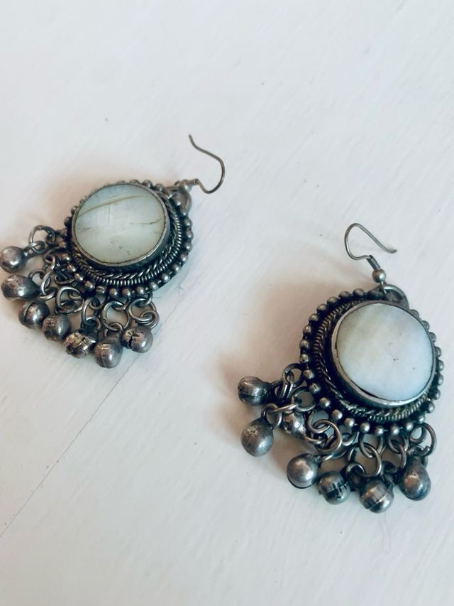 Pendientes Largos Boho Étnicos con Cascabeles Plat