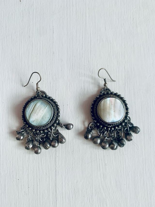 Pendientes Largos Boho Étnicos con Cascabeles Plat