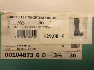 Botas Clarks ultracómodas, talla 36