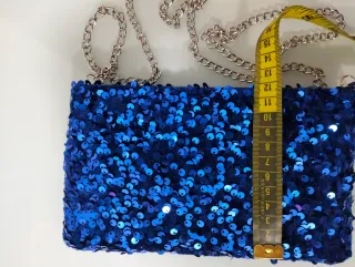 Bolso de fiesta lentejuelas azul y plata