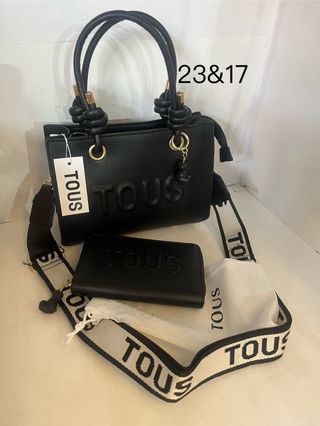 Bolso Tous Negro con Cartera y Correa