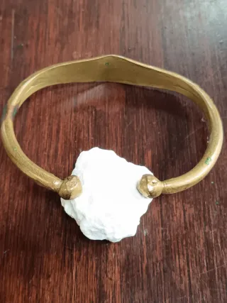 Bracciale vintage ottone inciso