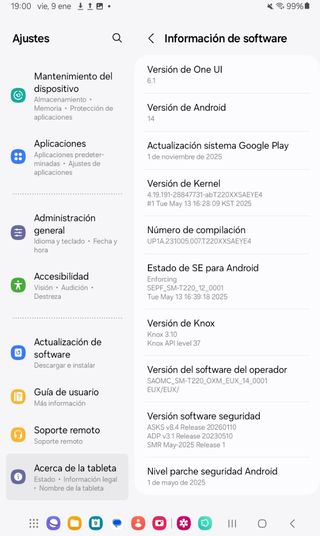 Tablet SAMSUNG Tab A7 Lite Android 14 Ram 3Gb