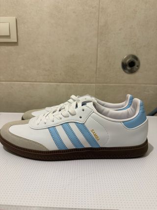 Adidas Samba Blancas y Azules