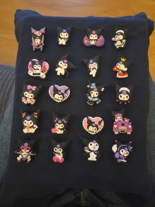 Charms Kuromi para Crocs (Negro/Morado)