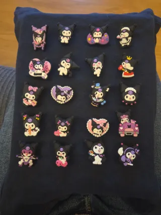 Charms Kuromi para Crocs (Negro/Morado)