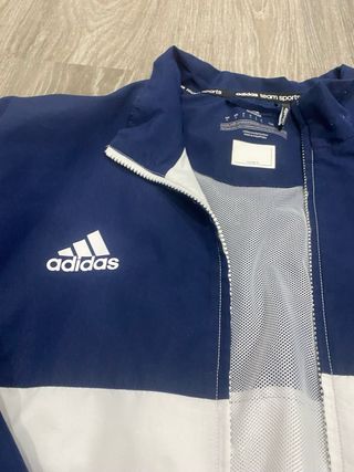 Chaqueta Adidas Vintage Azul y Blanca