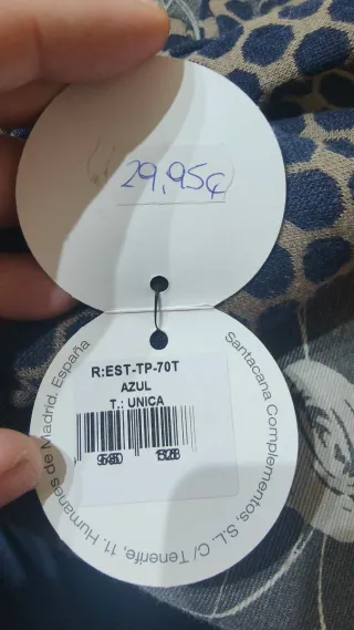 Guantes Santacana Beige y Azul