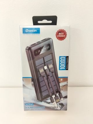 Bestek Powerbank Solare 10000mAh 3 Cavi