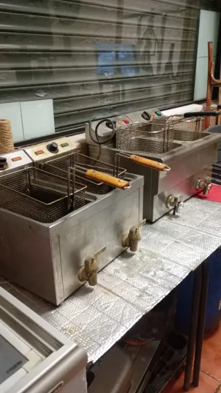 Freidora doble acero inoxidable