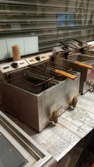 Freidora doble acero inoxidable