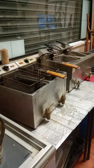 Freidora doble acero inoxidable