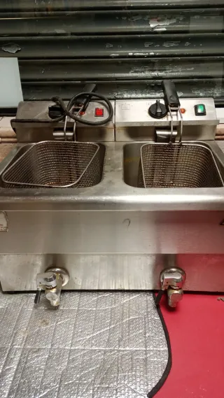 Freidora doble acero inoxidable