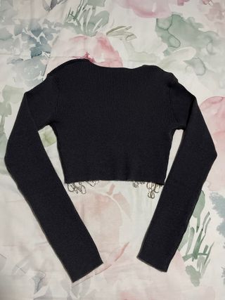 Top fiesta Zara manga larga pedrería Talla M
