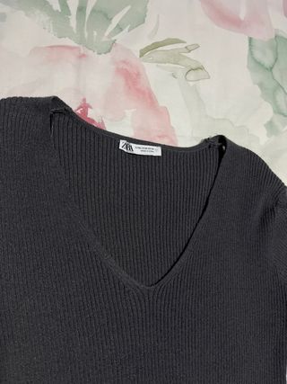 Top fiesta Zara manga larga pedrería Talla M