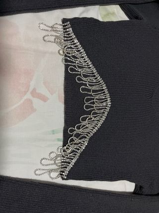 Top fiesta Zara manga larga pedrería Talla M