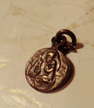 5 medallas antiguas religiosas miniatura