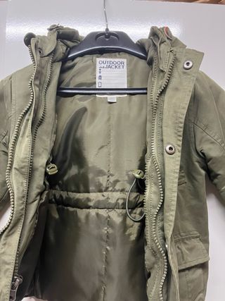 Parka verde 3 en 1, talla 3 años