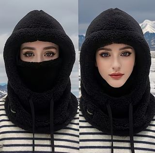Máscara cuello felpa invierno gruesa