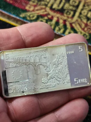 Moneda 5 Euro Plata 925 Diseño Europa