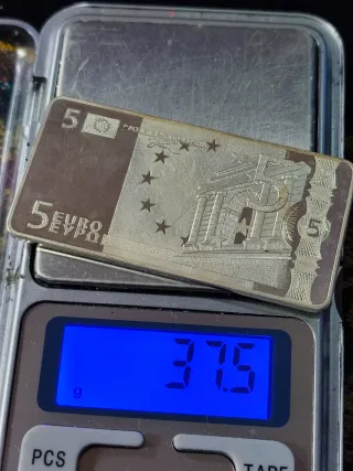 Moneda 5 Euro Plata 925 Diseño Europa