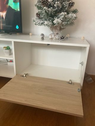 Mueble TV Oslo Casika Madera y Blanco