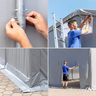 Carpa Almacén 4x6m Industrial Tela Metálica