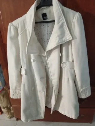 Chaquetón mujer entretiempo beige