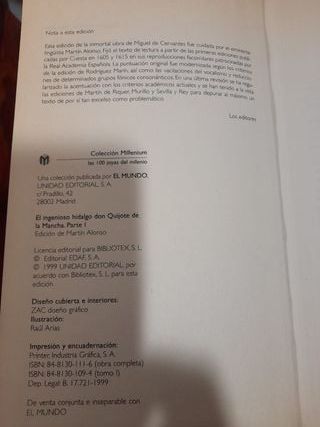 Don Quijote de la Mancha – 2 tomos – Colección Mil
