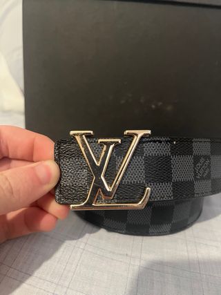 Cintura Louis Vuitton LV Oro Grigio