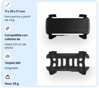 Localizador GPS TRACTIVE, original para perros.