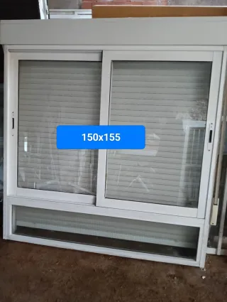 Ventana aluminio corredera 150x155