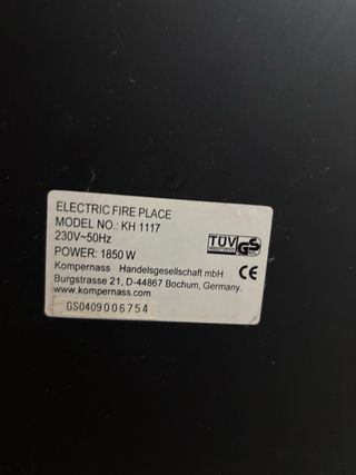 Estufa eléctrica decorativa