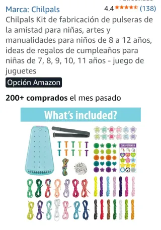 Kit Pulseras Amistad Chilpals Niñas 8-12 Años