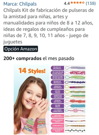 Kit Pulseras Amistad Chilpals Niñas 8-12 Años