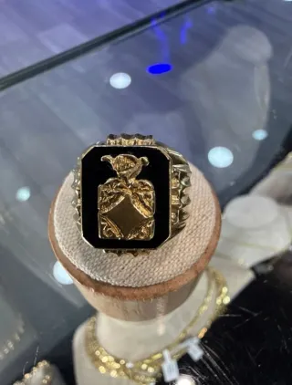 Anillo Oro 18k Hombre Negro