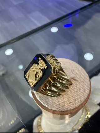 Anillo Oro 18k Hombre Negro
