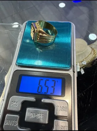 Anillo Oro 18k Hombre Negro