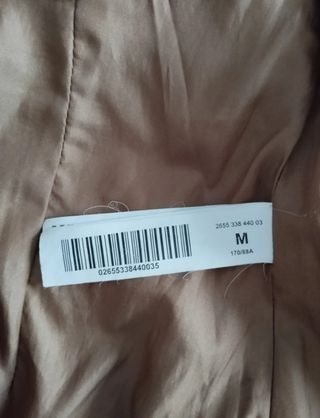 Chaqueta de piel bovino