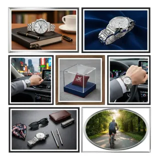 Reloj OPK Hombre Plata y Blanco