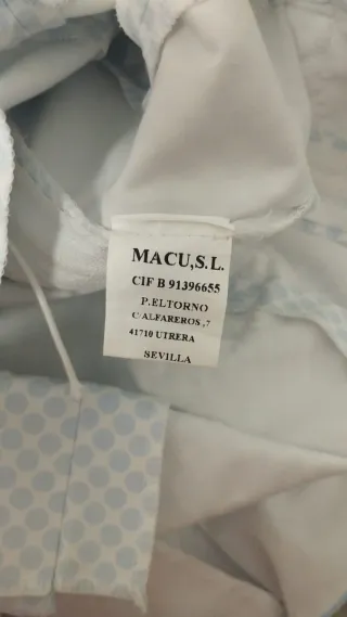 Vestido de flamenca niña azul talla 14