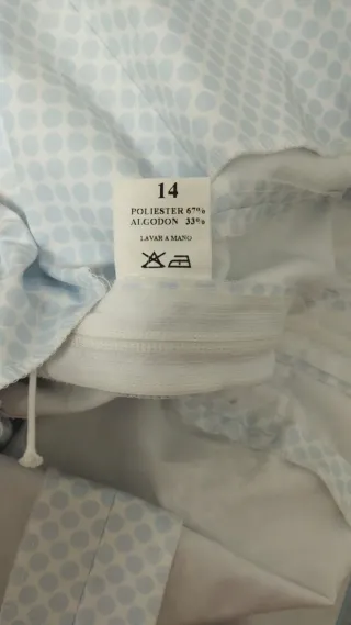 Vestido de flamenca niña azul talla 14